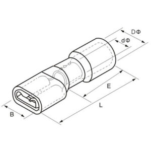 FDFD-SERIES INSULTAED Cable Lugs diagram