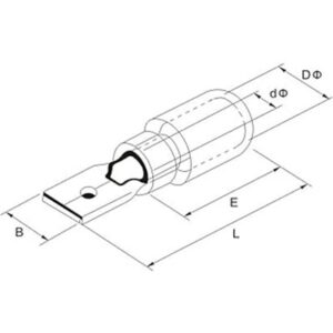 MDD-SERIES INSULTAED Cable Lugs diagram