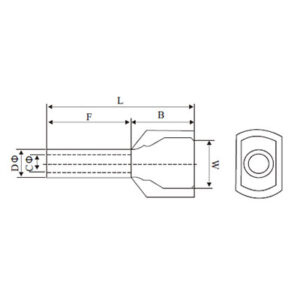 TE-INSULTAED Cable Lugs diagram