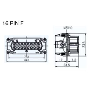 [ST-HDC-HE-016-1] -16PIN F