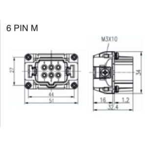 [ST-HDC-HE-006-1] -6PIN M