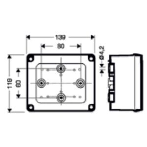 Waterproof Heavy Terminal Junction Box D9065 diagram