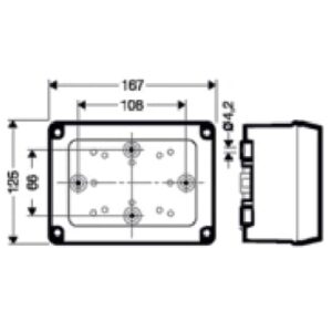 Waterproof Heavy Terminal Junction Box D9105 diagram