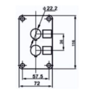 Empty Box 2 Hole diagram