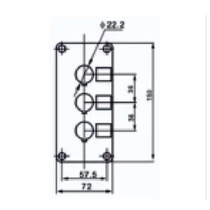 Empty Box 3 Hole diagram