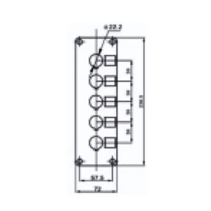 Empty Box 5 Hole diagram